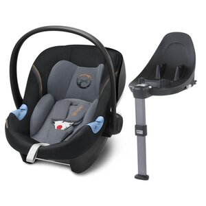 Cybex Aton M i-Size Pepper Black + Baza isofix M I-Size