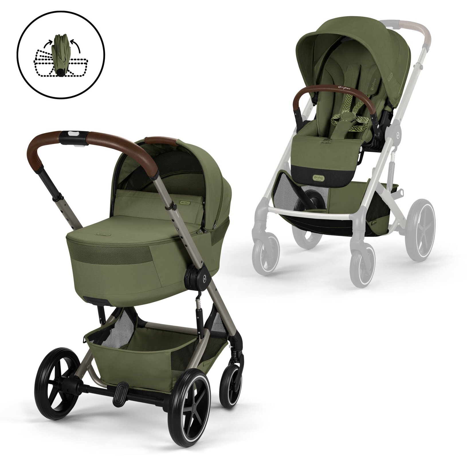 Funkcja Cybex Balios S Lux 3.0 ze składaną gondolą
