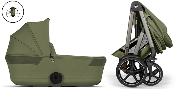 Cybex Talos S Lux 3.0 ze składaną gondolą cecha