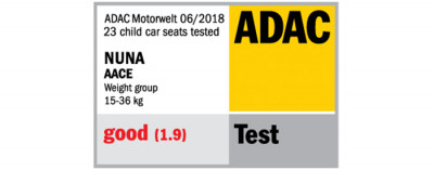 Result "good“ at the child car seat test 06/2018