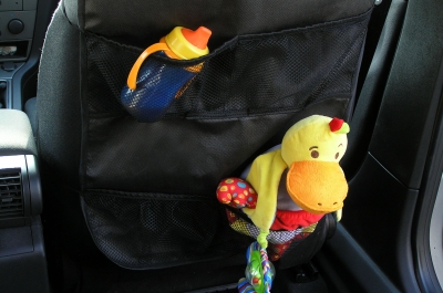 Organizer / Ochraniacz materiałowy na fotel czarny (gr)